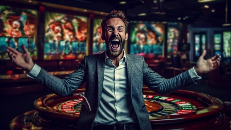 Layar live casino slot 25 menampilkan dealer di studio mengocok kartu baccarat dengan antarmuka taruhan di bawah